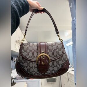 Coach soho jacquard shoulder bag, maple GREAT CONDITION